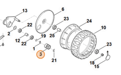 VIKING MB 3 RT/ STIHL RM 3,0 RT og RM 448,0 T drivhjul højre