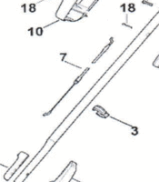 Kabel motorbremse Viking plæneklipper MB 448TC